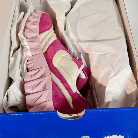 Pantofola D'oro pink & white leather & nylon chunky sneakers, EU41, NWT - Picture 13 of 16